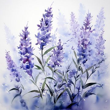 Lavendel in bloei van Lauri Creates