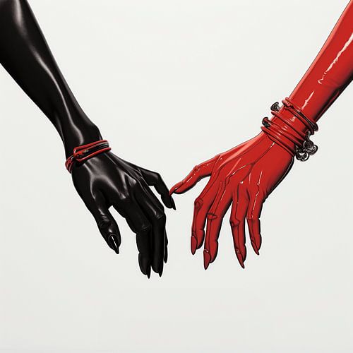 Tendresse subtile - Rouge et noir