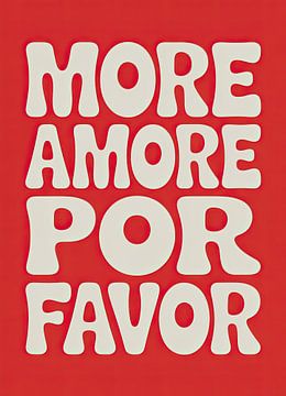 More Amore Por Favor Retro Typography by Niklas Maximilian