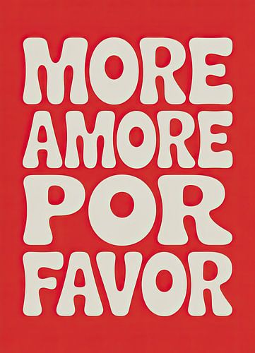 More Amore Por Favor Retro typografie