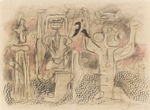 Willi Baumeister - Figurengruppe mit Läufer (1944).