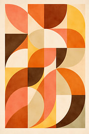 Warme abstracte bladeren van Dante S