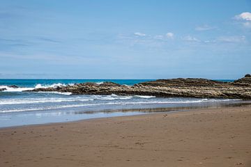 itzurun beach or zumaia beach in spain