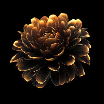 Chrysanthème doré sur PixelPrestige