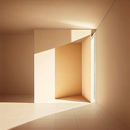 Abstrakter, sonniger Raum