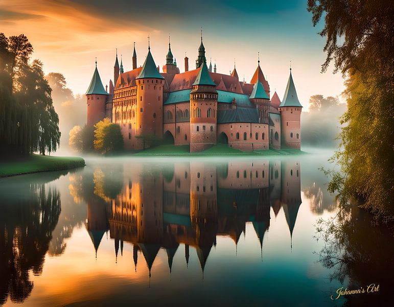 Kasteel droomlandschap - Kasteel Malbork, Polen 2 van Johannas Art Creations