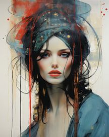 Modern portrait in pastel colours by Studio Allee