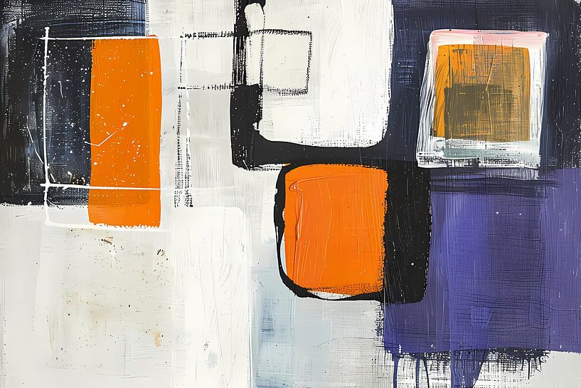 Abstract geometrisch schilderij in moderne stijl van Art & Soul Creations