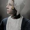Altes Porträt eines seeländischen Mädchens aus Walcheren von Affect Fotografie