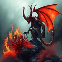 Flames and Coral devil