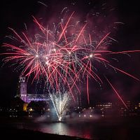 Fireworks show in Deventer, The Netherlands