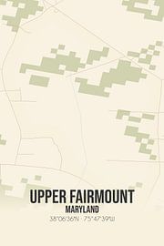 Vintage map of Upper Fairmount (Maryland), USA. by Prints of Place