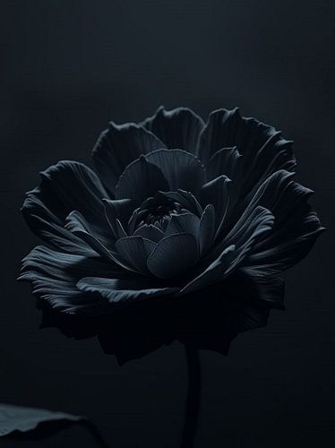 Ebonblad's Fluistering: Een diepe, stemmige en mysterieuze bloemenstudie