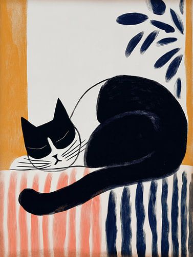 Schlafende Katze in der Kunst