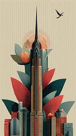 Empire Deco Flora - Architectural Botanical Art by MajesticArts