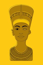 Nofretete Ägypten gelb von Studio Mattie