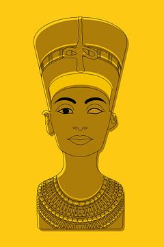 Nefertiti Egypte geel van Studio Mattie