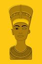 Nefertiti Egypte geel van Studio Mattie thumbnail