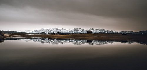 Réflexions silencieuses dans l'immensité de la Bavière