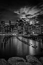 MANHATTAN SKYLINE Evening Atmosphere in New York City | Monochrome by Melanie Viola thumbnail