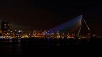 The Erasmus Bridge highlighted in rainbow colors. by Licht! Fotografie thumbnail