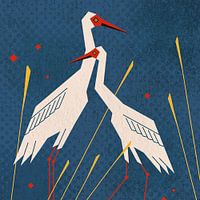 Bird Series   Geometry Crane