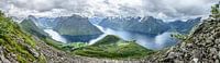 Panorama Hjorundfjord from Saksa - Norway