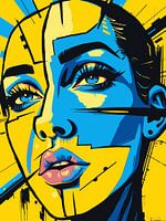 Portrait abstrait de femme