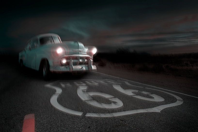 Chevrolet en route sur la route 66 par Humphry Jacobs