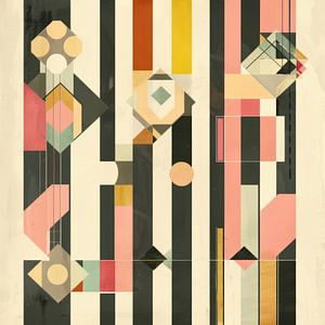 Strukturierte Geometrie - Moderne Abstraktion in Warmen Tönen