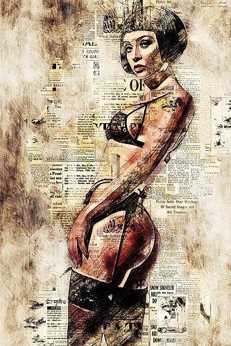 Jarretels (erotiek, mixed media)