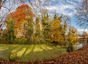 Panorama slotgracht Kasteel Borgharen van John Kreukniet thumbnail