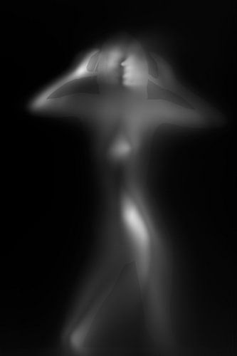 Female figure calling 