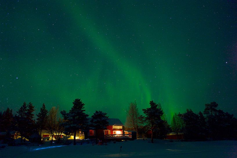 Nordlicht in Lappland von Arnold van Rooij