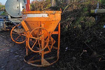 Concrete silo on a construction site in Halle Saale by Babetts Bildergalerie