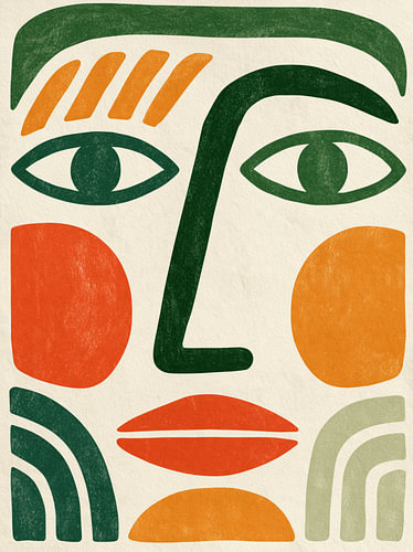 Abstrakter Gesichtsausdruck