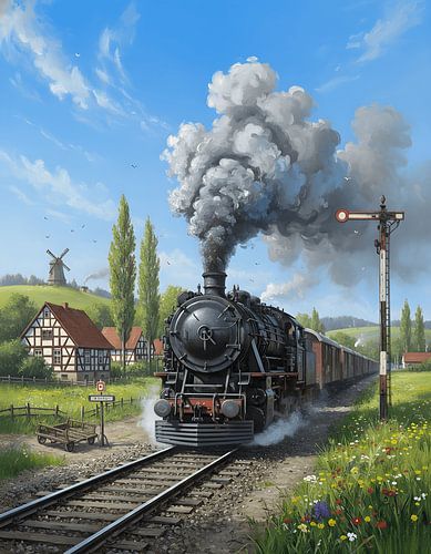 Grijze rook onder de blauwe lucht