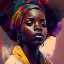 Schöne afrikanische Frau mit selbstbewusstem Blick von Dave Miniaturansicht