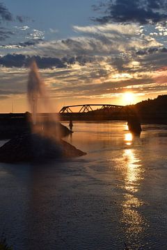 Un coucher de soleil sur la rivière Saguenay sur Claude Laprise