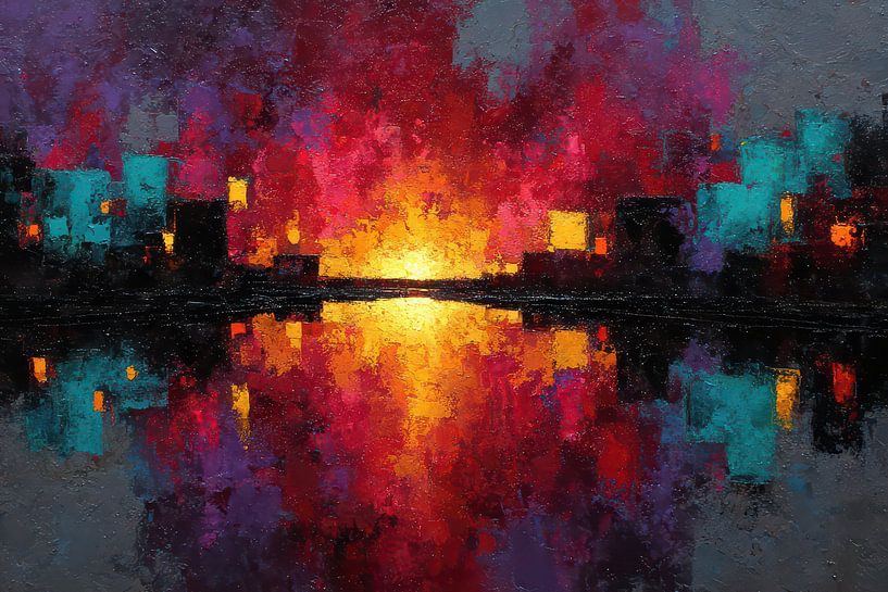 modern japanese art rising sun by Egon Zitter