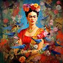 Frida - colourful portrait Frida by Wonderful Art thumbnail