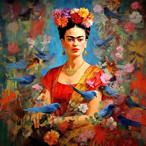 Frida - farbenfrohes Porträt Frida