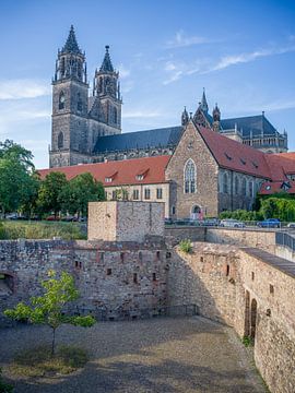 Maagdenburg - Bastionklave (Gebhardt) en Dom van Maagdenburg van t.ART