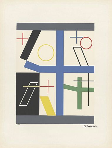 VIER RUIMtes MET GEBROKEN KRUIS, Sophie Taeuber-Arp