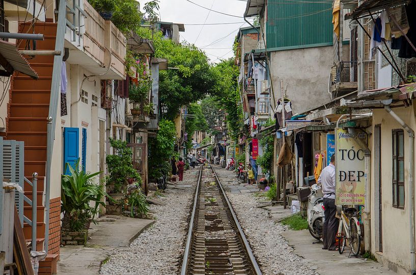 Railway in Hanoi - Vietnam by Jack Koning