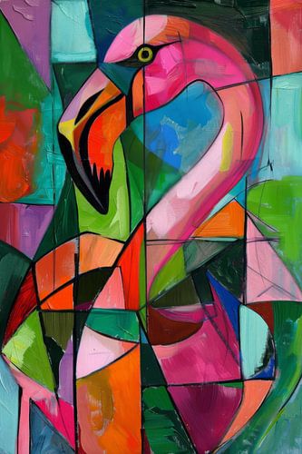 Geometrische flamingo