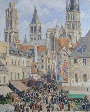 Camille Pissarro~Rue de l'user;-picerie, Rouen(Wirkung des Sonnenlichts)