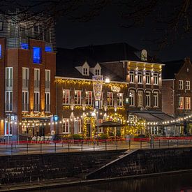Night atmosphere on the Roerkade, Roermond by Triki Photography