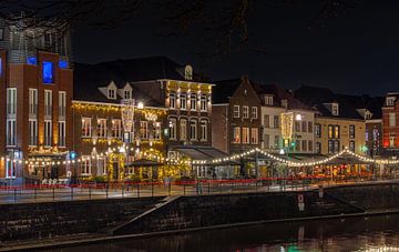 Night atmosphere on the Roerkade, Roermond by Triki Photography