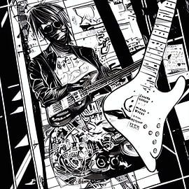 Electric strip guitar by Renato Daub